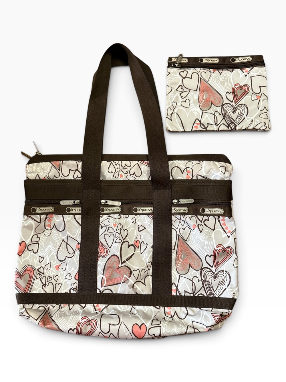 LeSportsac Everygirl Heart Print Tote Set